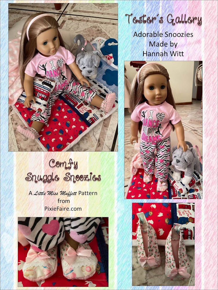 Comfy Snuggle Snoozies 18" Doll Shoe Pattern