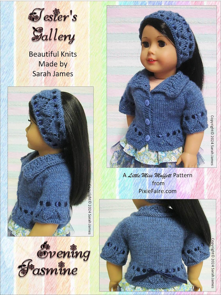 Evening Jasmine 18" Doll Clothes Knitting Pattern