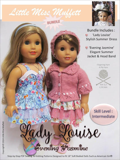 Lady Louise Evening Jasmine Bundle 18" Doll Clothes Pattern