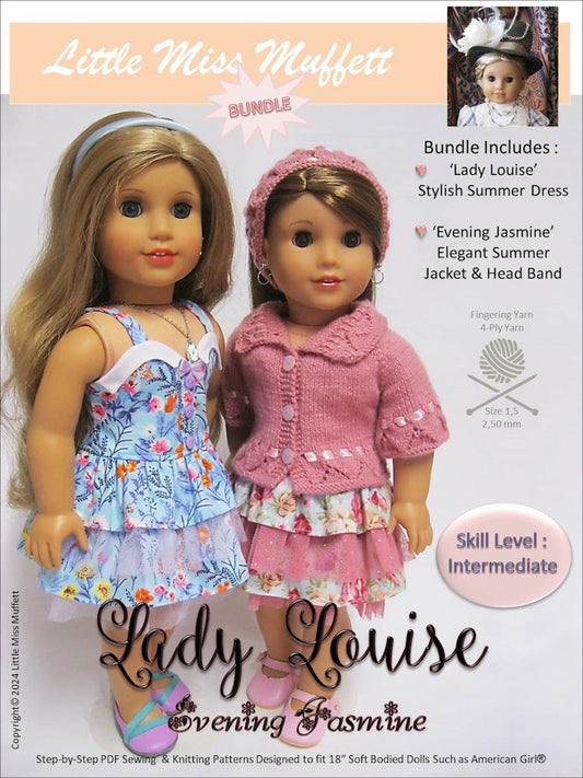 Lady Louise Evening Jasmine Bundle 18" Doll Clothes Pattern