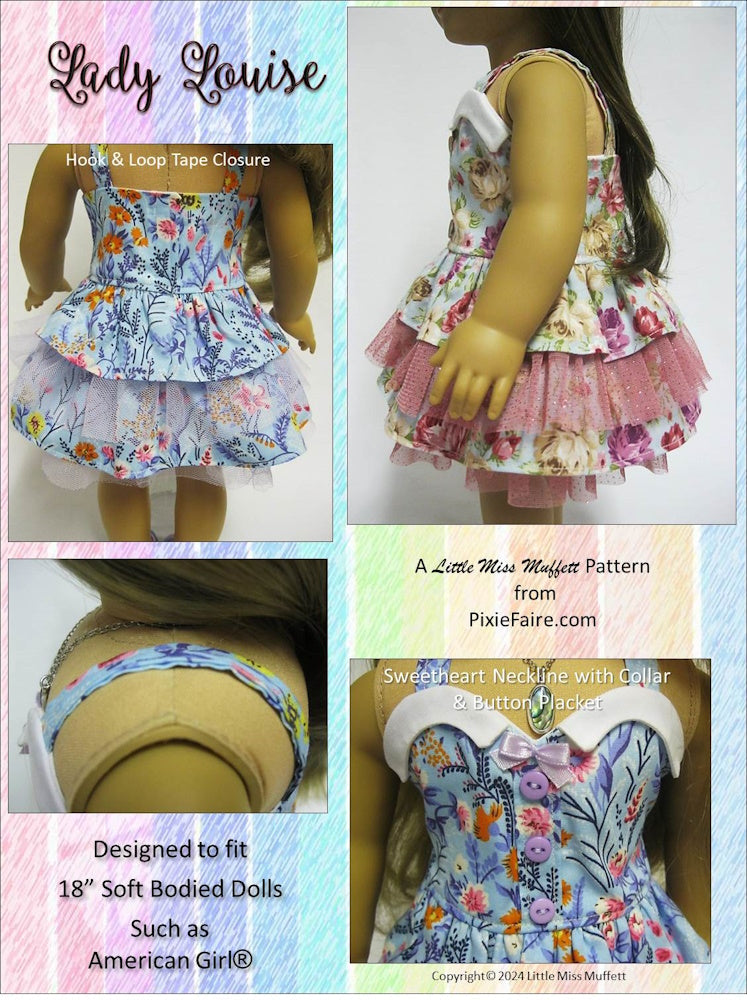 Lady Louise Evening Jasmine Bundle 18" Doll Clothes Pattern