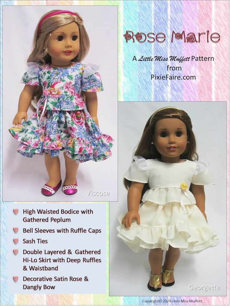 Rose Marie 18" Doll Clothes Pattern