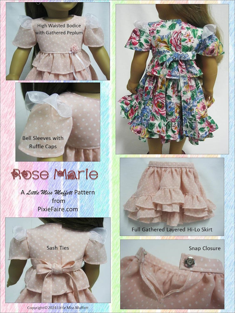 Rose Marie 18" Doll Clothes Pattern