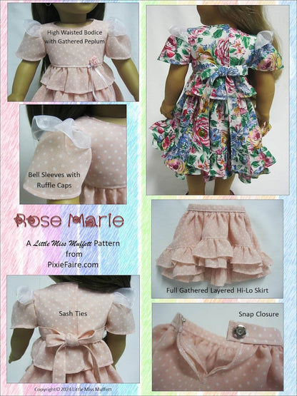 Rose Marie 18" Doll Clothes Pattern