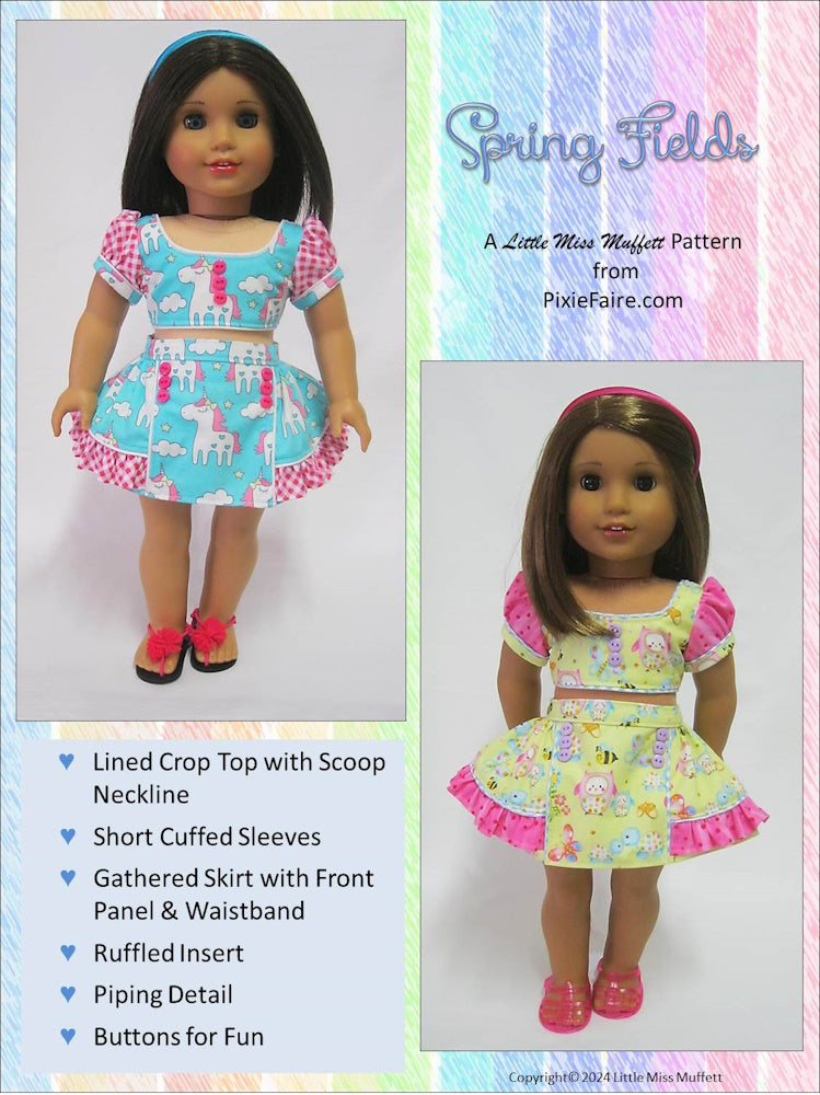 Spring Fields 18" Doll Clothes Pattern