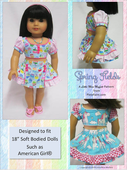 Spring Fields 18" Doll Clothes Pattern