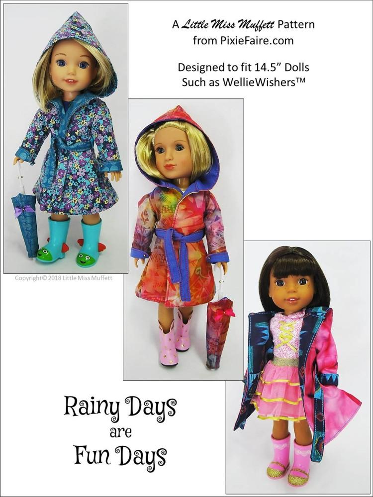 Rainy Days Are Fun Days 14.5" Doll Clothes Pattern