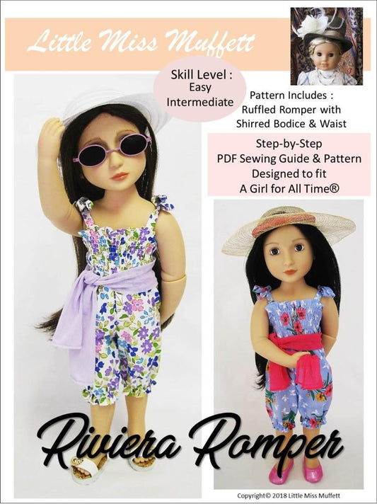 Riviera Romper Pattern for AGAT Dolls