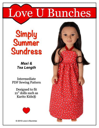 Simply Summer Sundress Pattern for 21" Karito Kids Dolls