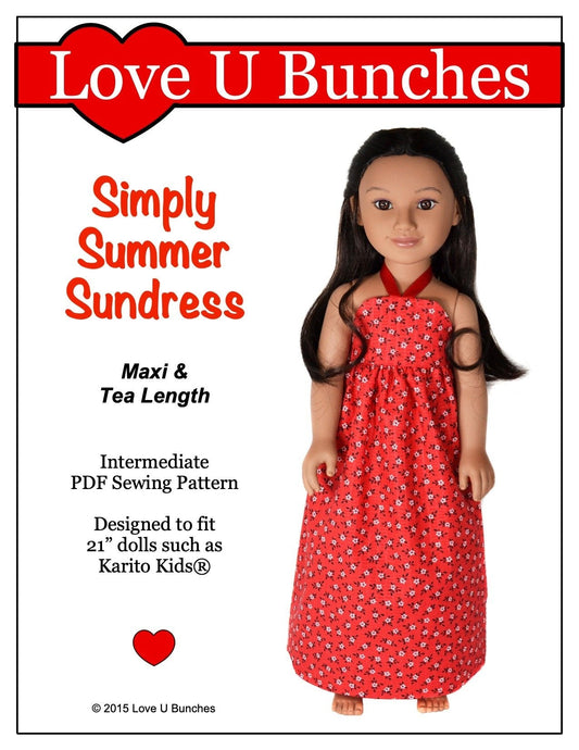 Simply Summer Sundress Pattern for 21" Karito Kids Dolls