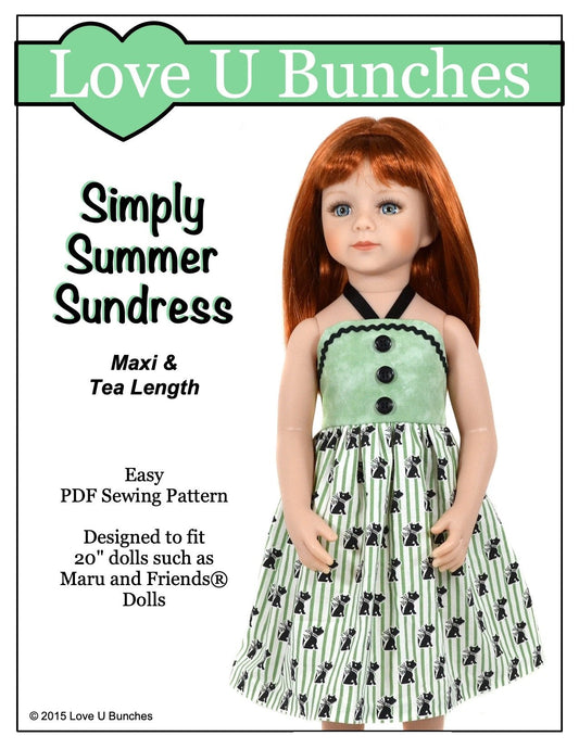 Simply Summer Sundress Pattern for Maru and Friends Dolls