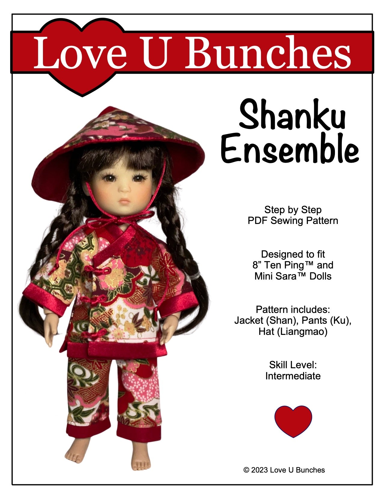 Shanku Ensemble for 8 Inch BJD such as Ten Ping and Mini Sara