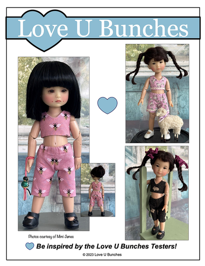 Casual Day Sewing Pattern for 8 Inch BJD Dolls such as Ten Ping and Mini Sara