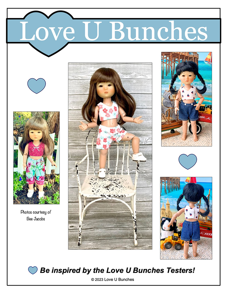 Casual Day Sewing Pattern for 8 Inch BJD Dolls such as Ten Ping and Mini Sara