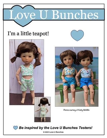 Casual Day Sewing Pattern for 8 Inch BJD Dolls such as Ten Ping and Mini Sara