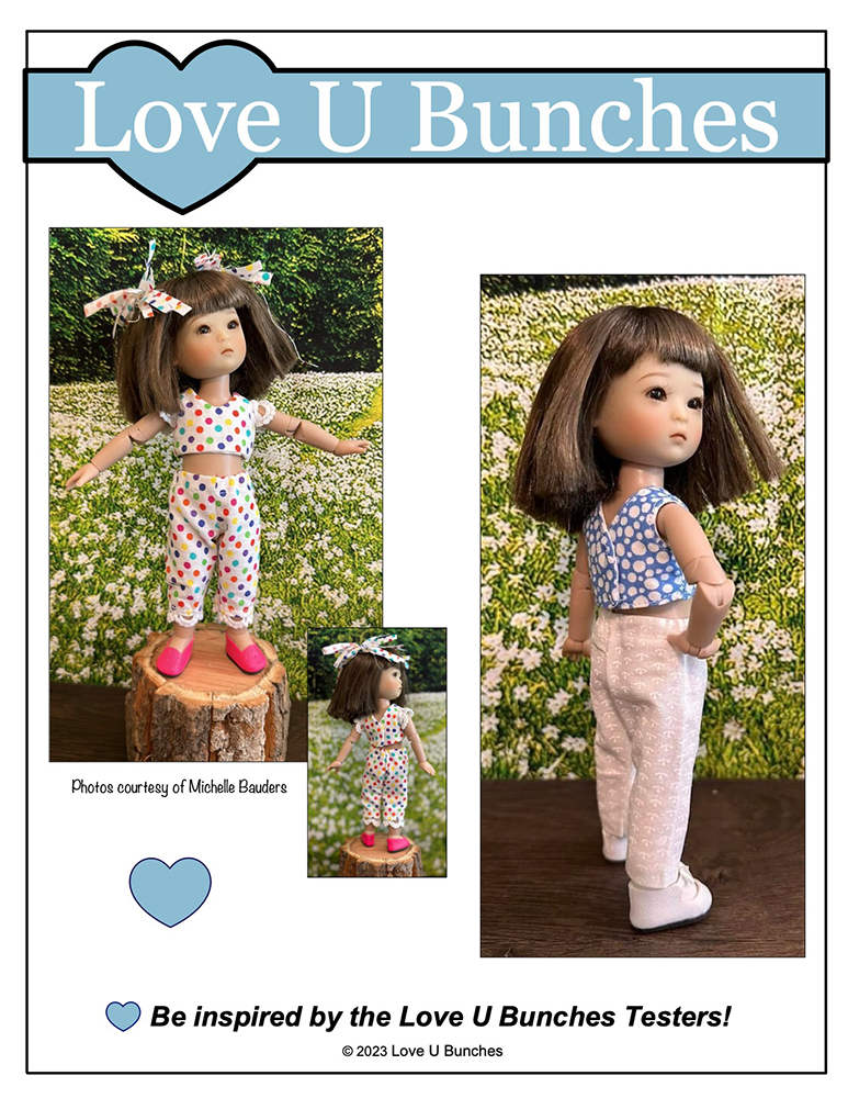 Casual Day Sewing Pattern for 8 Inch BJD Dolls such as Ten Ping and Mini Sara