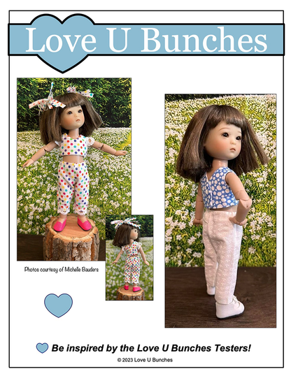 Casual Day Sewing Pattern for 8 Inch BJD Dolls such as Ten Ping and Mini Sara