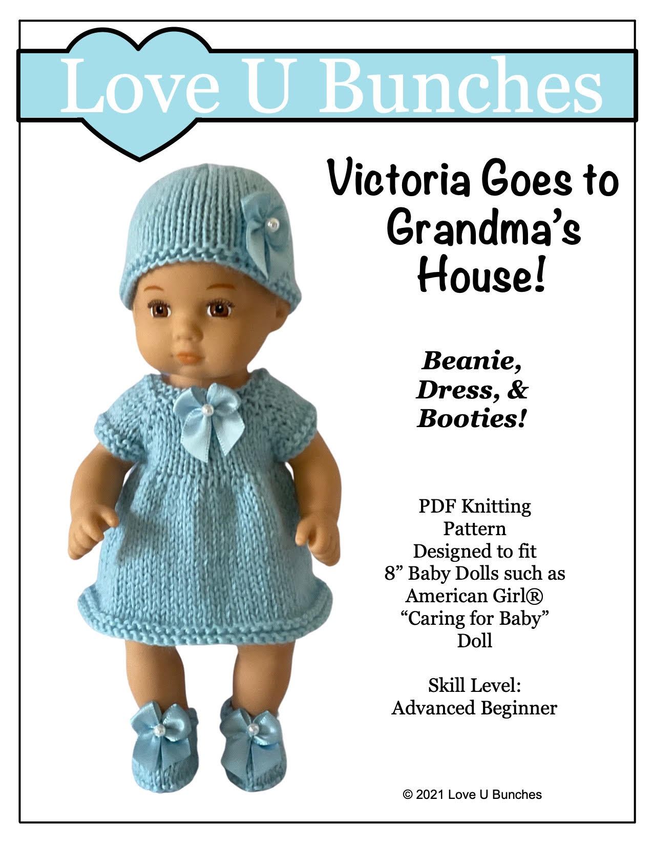 Victoria Goes to Grandma's House 8" Baby Doll Knitting Pattern