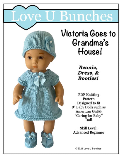 Victoria Goes to Grandma's House 8" Baby Doll Knitting Pattern