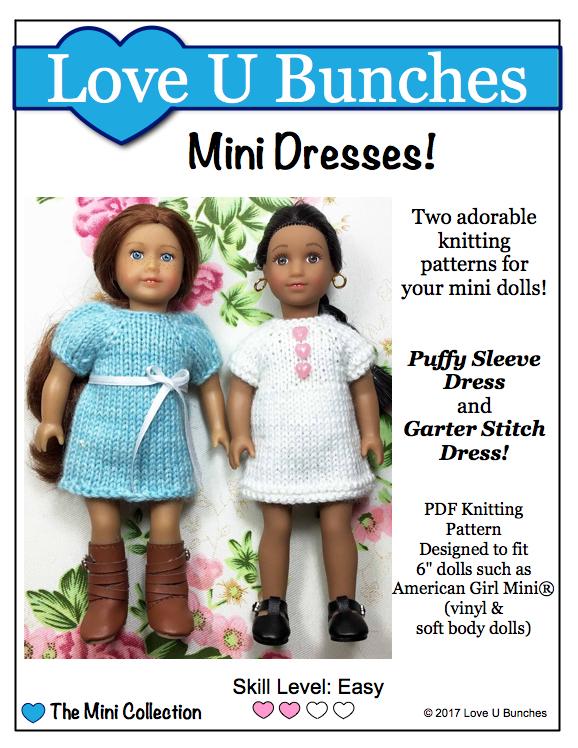 Mini Dresses Knitting Pattern for Mini Dolls