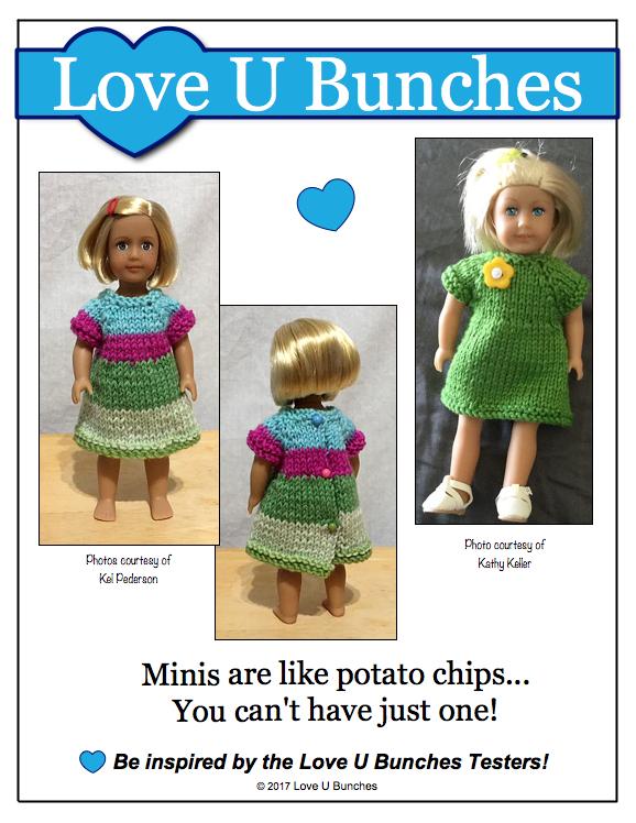 Mini Dresses Knitting Pattern for Mini Dolls