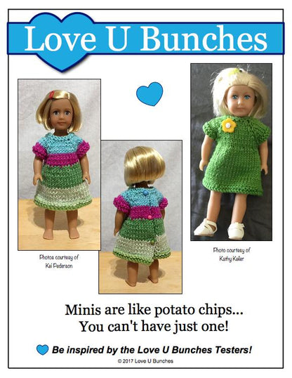 Mini Dresses Knitting Pattern for Mini Dolls