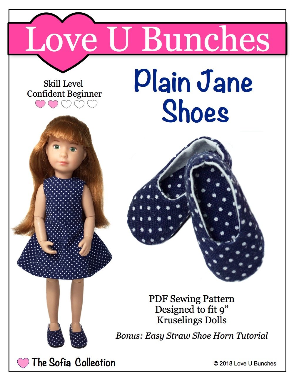 Plain Jane Shoe Pattern for Kruselings Dolls