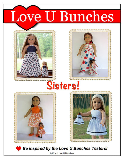 Simply Summer Sundress Bundle 6" and 18" Doll Clothes Pattern