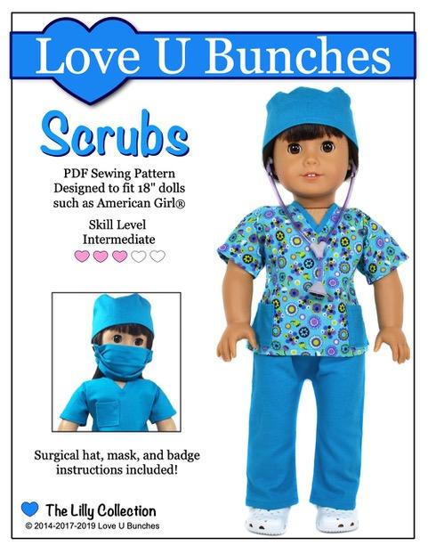 Scrubs Outfit 18" Doll Clothes Pattern