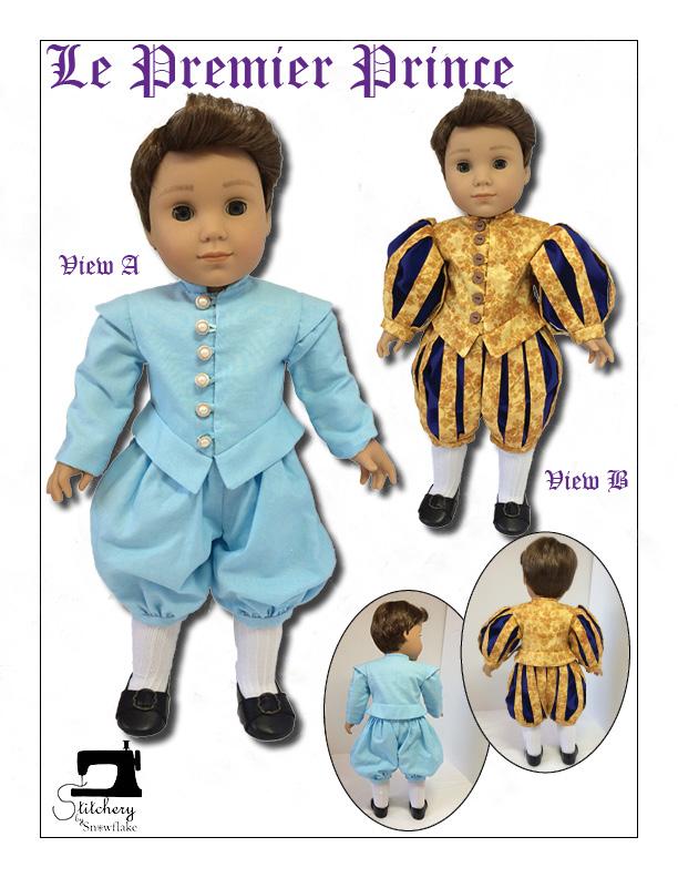 Le Premier Prince 18" Doll Clothes Pattern
