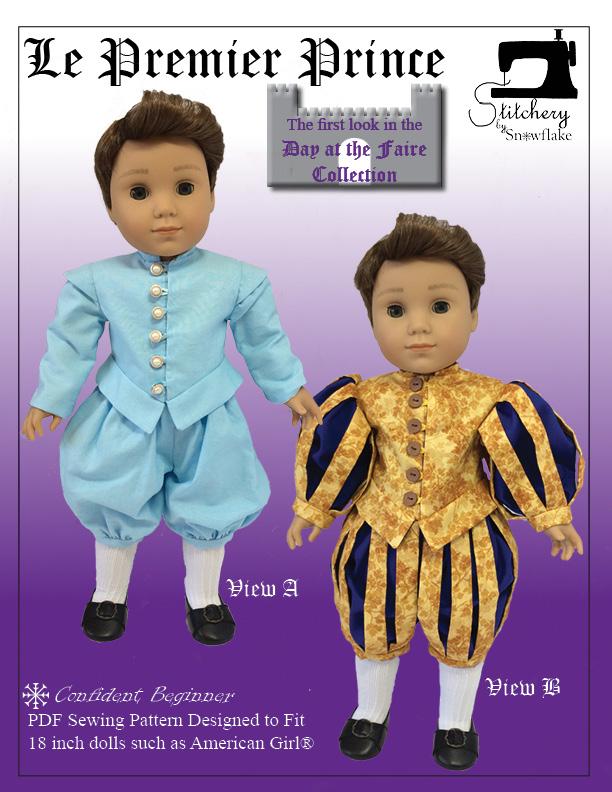 Le Premier Prince 18" Doll Clothes Pattern