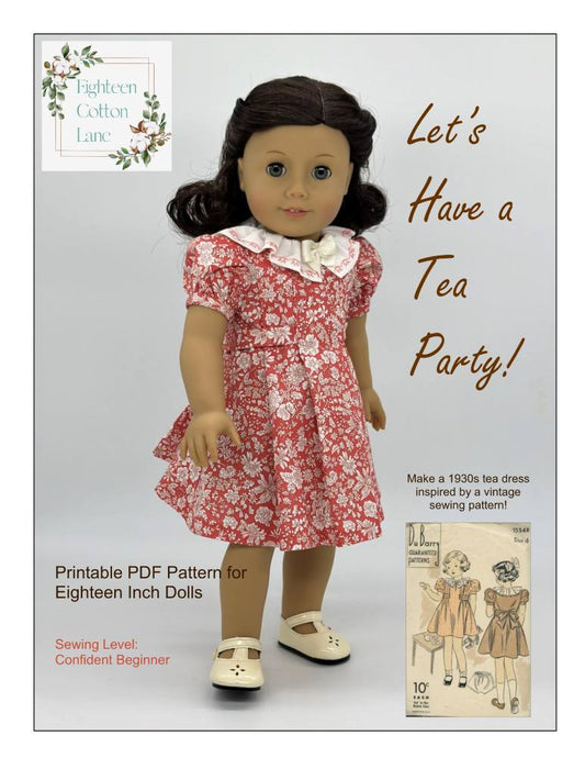 Let's Have a Tea Party! 18" Doll Clothes Pattern