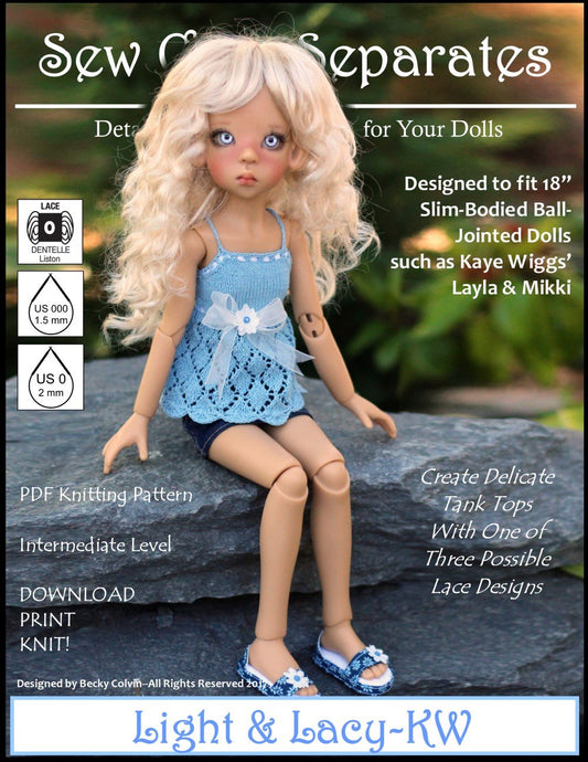 Light & Lacy Knitting Pattern for MSD Ball Jointed Dolls