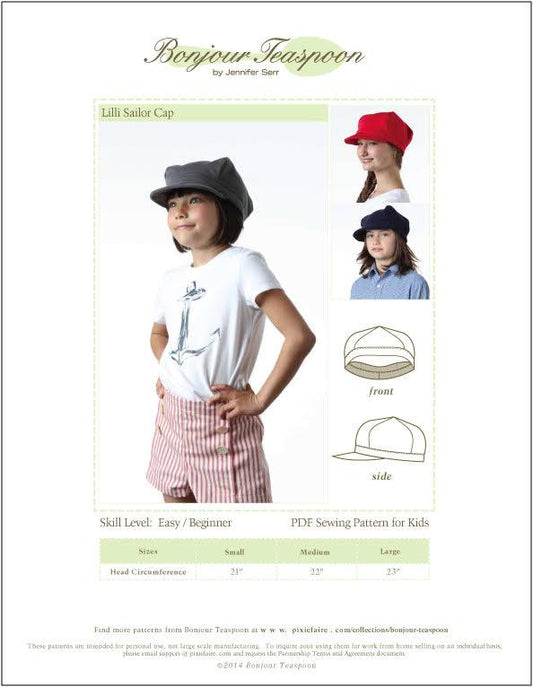 Lilli Sailor Cap Pattern for Kids