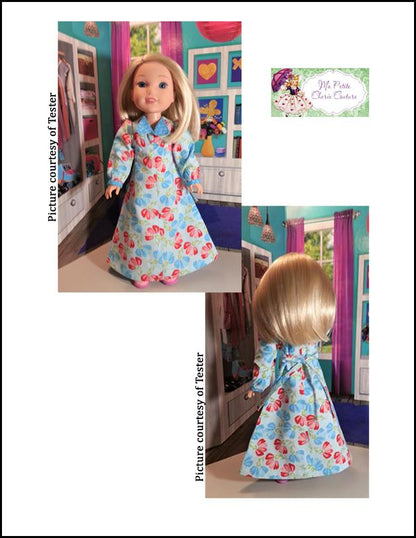 Irvette Dress 14.5" Doll Clothes Pattern