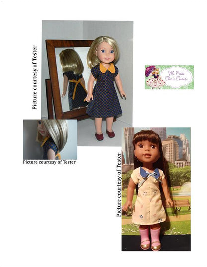 Irvette Dress 14.5" Doll Clothes Pattern