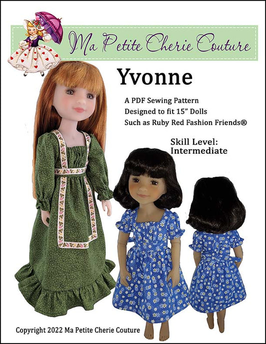 Yvonne 15" Doll Clothes Pattern For Ruby Red Fashion Friends