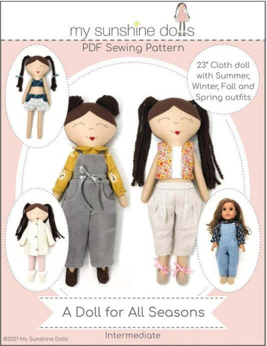 A Doll For All Seasons 23" Cloth Doll Pattern
