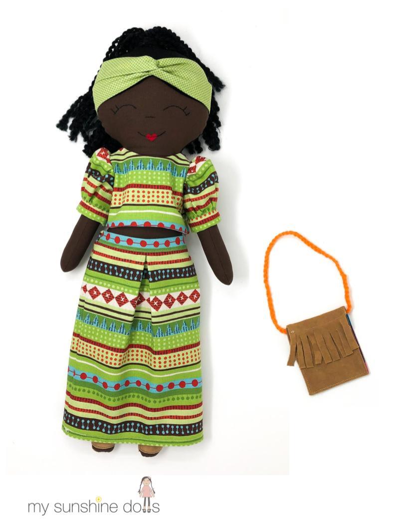 Zuri Binti Doll 23" Cloth Doll Pattern