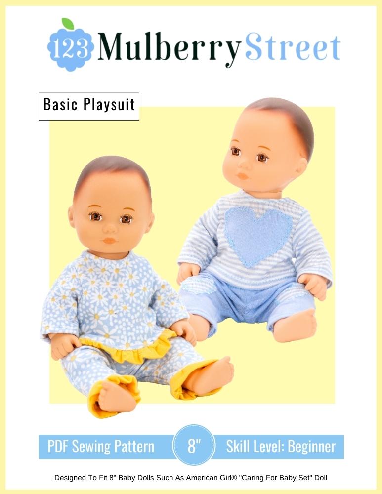 Basic Playsuit 8" Baby Doll Clothes Pattern