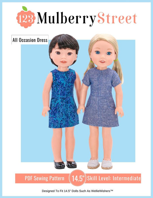 All Occasion Dress 14.5" Doll Clothes Pattern