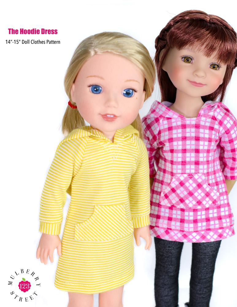 Hoodie Dress 14-15" Doll Clothes Pattern
