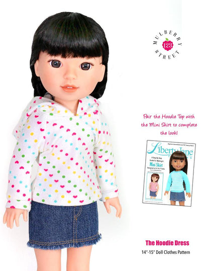 Hoodie Dress 14-15" Doll Clothes Pattern