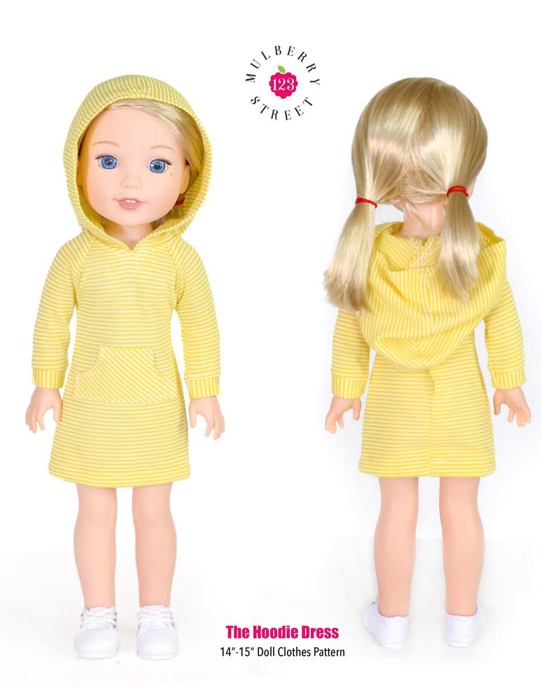 Hoodie Dress 14-15" Doll Clothes Pattern