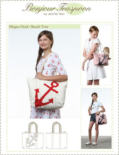 Megan Deck Beach Tote Pattern For Girls