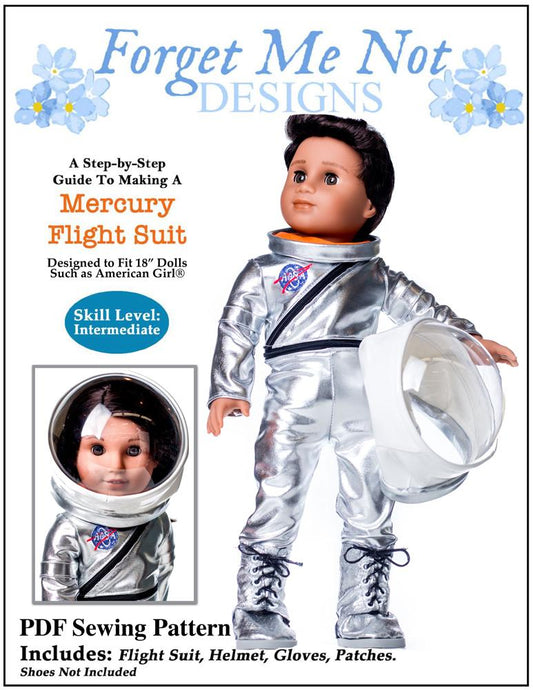 Mercury Flightsuit 18" Doll Clothes Pattern
