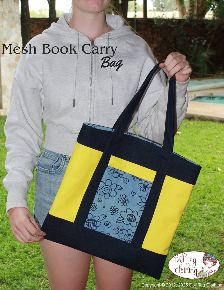 Mesh Book Bag Accessory Pattern for Boys and Girls