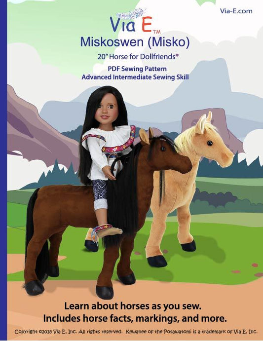Miskoswen 20" Horse Pattern For Dollfriends