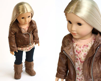 Motorcycle Jacket 18" Doll Clothes Pattern