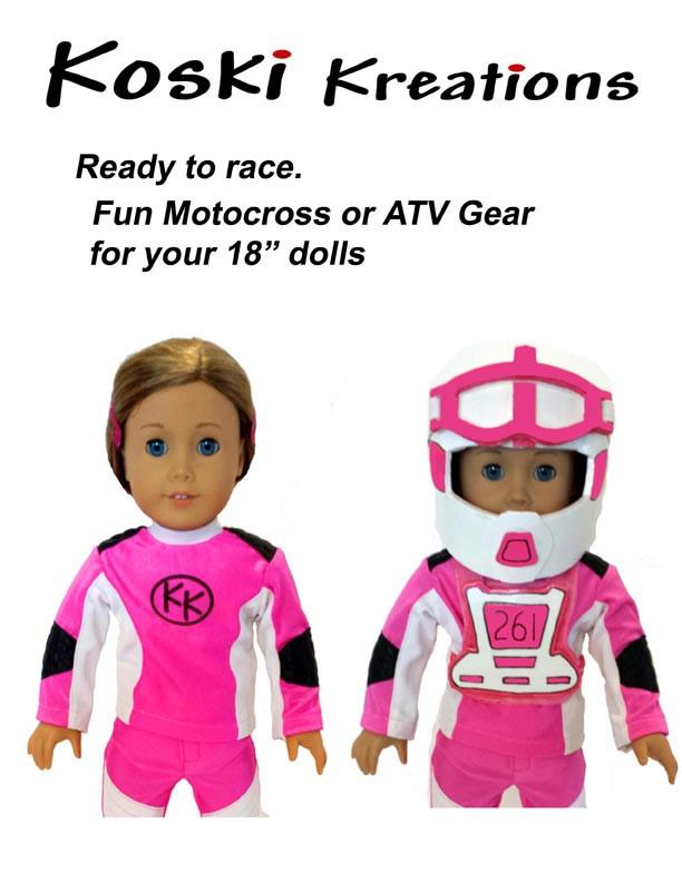 Motocross / ATV Gear 18" Doll Clothes Pattern